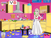 Princess Elsa Kitchen Cleaning