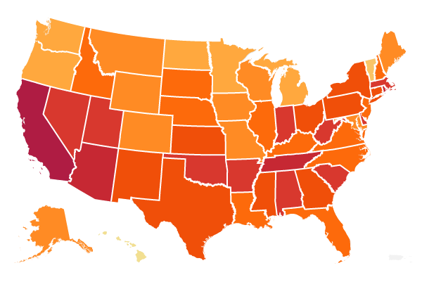 US coronavirus cases