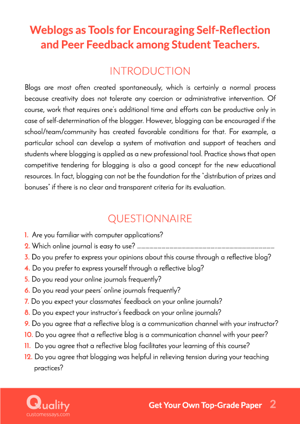buy Questionnaire writing