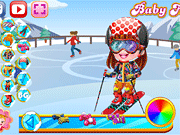 Baby Hazel Skier Dressup