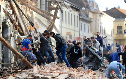 Maavarärin tabas Horvaatia keskosa, pildil on maavärina tagajärjed Petrinjas.