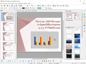 Screenshot of a .odp file in Apache OpenOffice Impress 4.1.3
