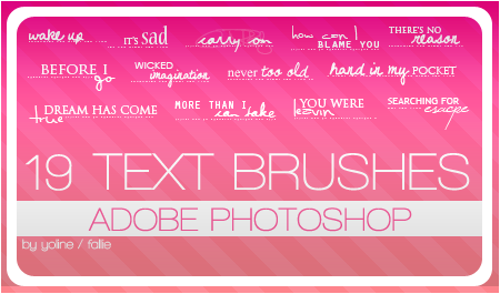 19 text brushes