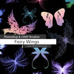 Fairy Wings Photoshop and GIMP Brushes