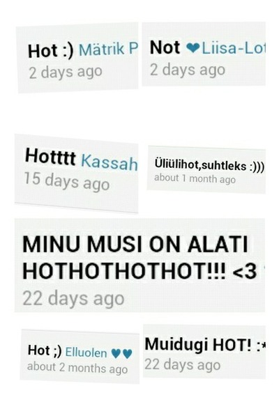 Ei julge avaldada küsimusi kui keegi sulle hot ir notis NOT kirjutab D Nii haige