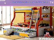 Modern Bunk Bedroom Hidden Alphabets