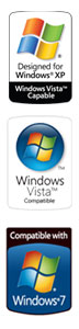 Compatible with Windows XP, Vista and 7