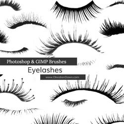 Eyelashes Photoshop and GIMP Brushes