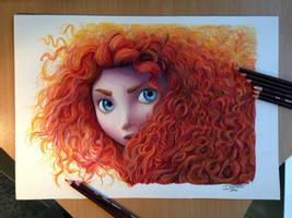 Merida color Pencil Drawing