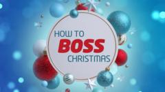 How to boss christmas written on festive baubles