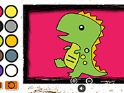 Easy Kids Coloring Dinosaur