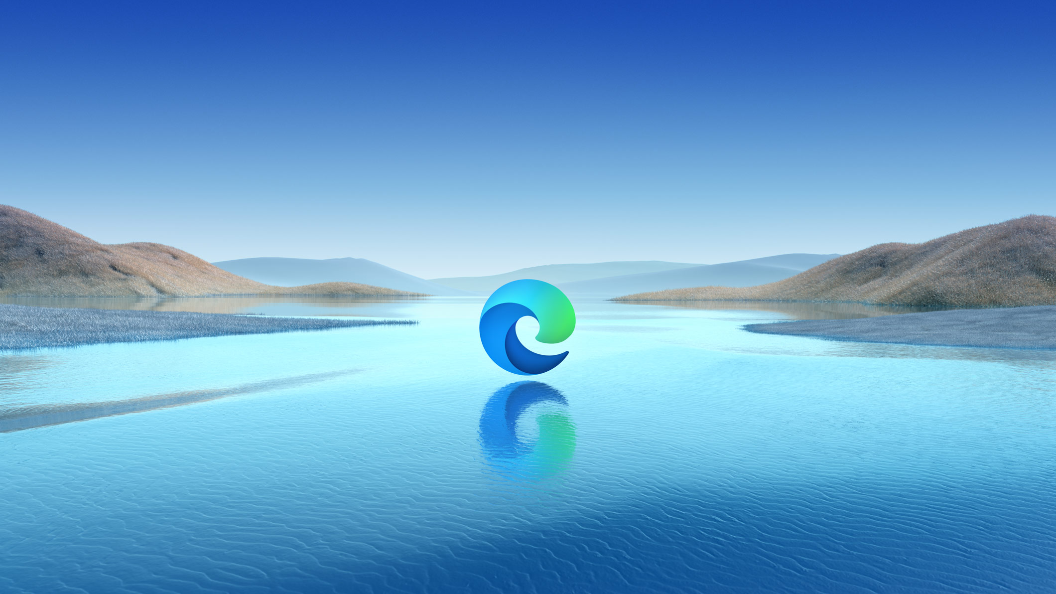 New Microsoft Edge icon with landscape background