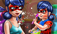 Dotted Girl: Feeding Toddler