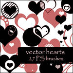 hearts vector brushes