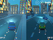 3D Night City: 2 Player Racing