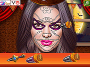 Kendall Jenner Halloween Face Art