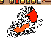 Santa Driver Coloring Book_