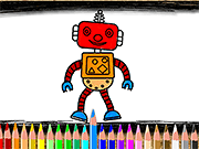 Back to School Robot Coloring Book