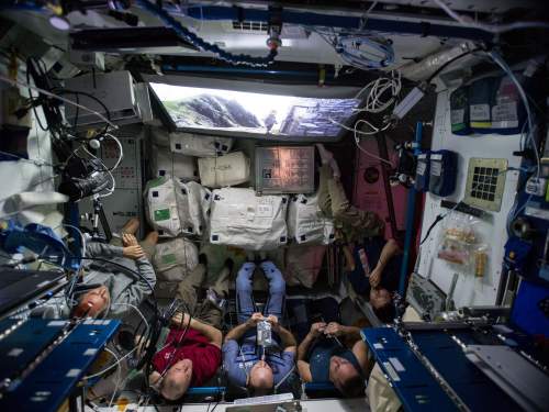 The Last Jedi Screening Aboard the ISS 