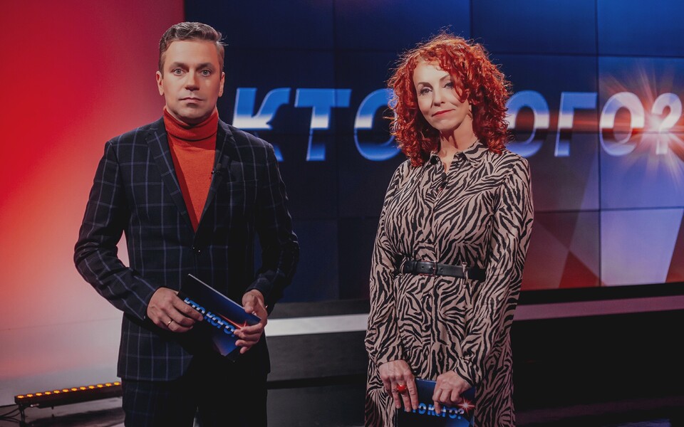Съемки передачи "Кто кого?" на ETV+.