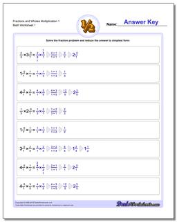 Fraction Worksheet Multiplication Worksheet