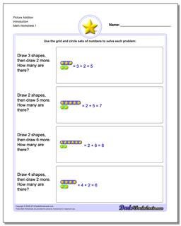 Picture Math Addition Worksheet