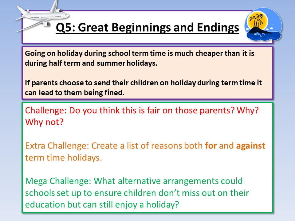 AQA Paper 2 Opening and Endings