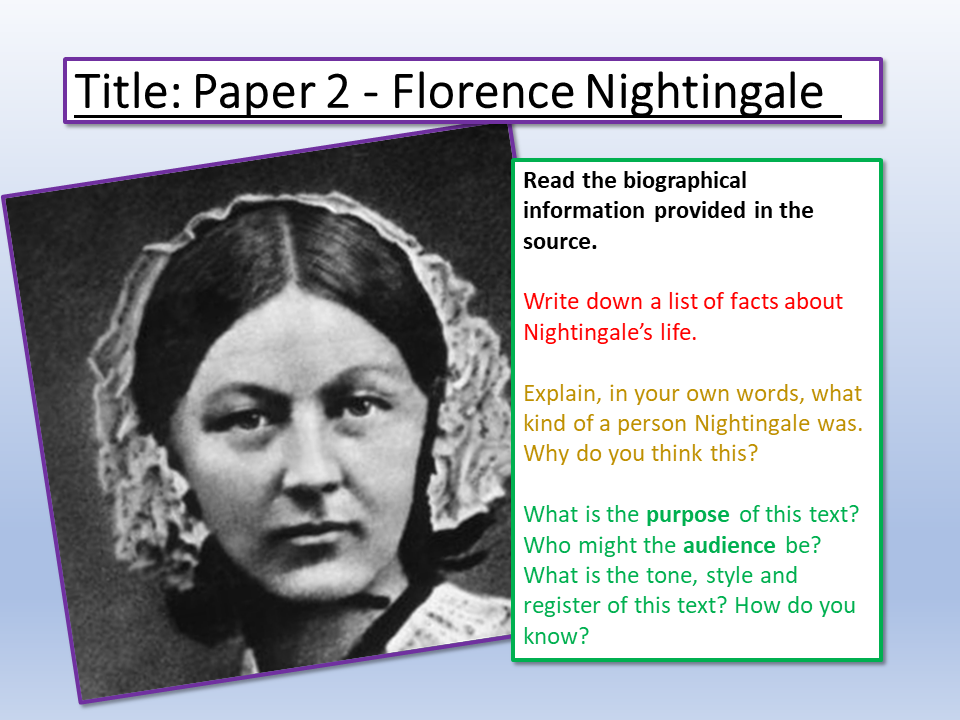 AQA Language Paper 2: Florence Nightingale