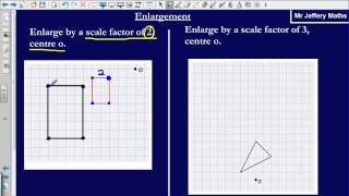 Enlargement by a scale factor