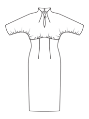 Платье с цельнокроеными рукавами