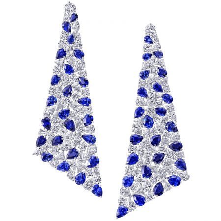Graff High Jewelry Sapphire and diamond earrings