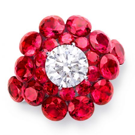 A high jewelry ruby an diamond ring by Chopard