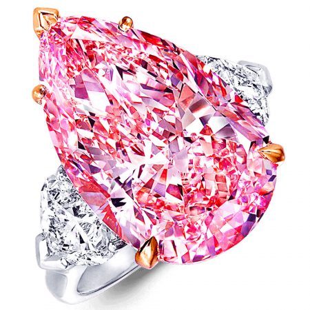 Graff Pear Shape Pink Diamond Ring