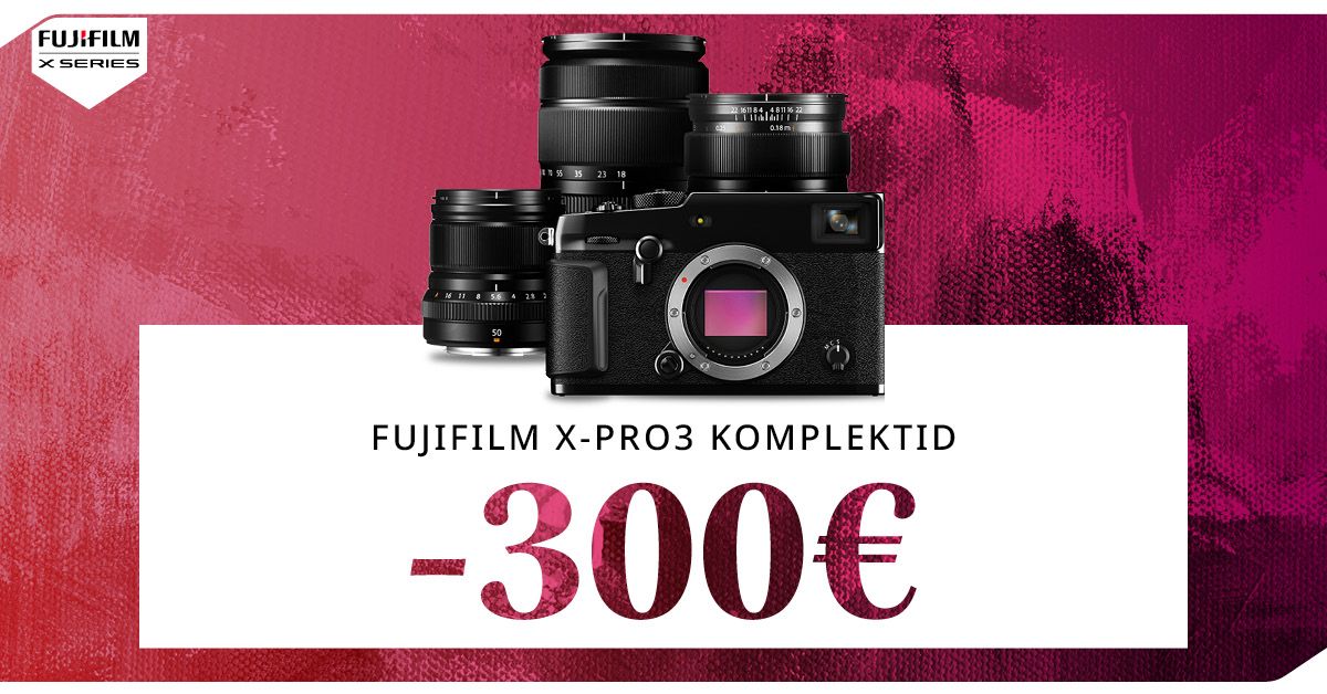 Unikaalse Fujifilm X-Pro3 hübriidkaamera komplektid on 300€ soodsamad