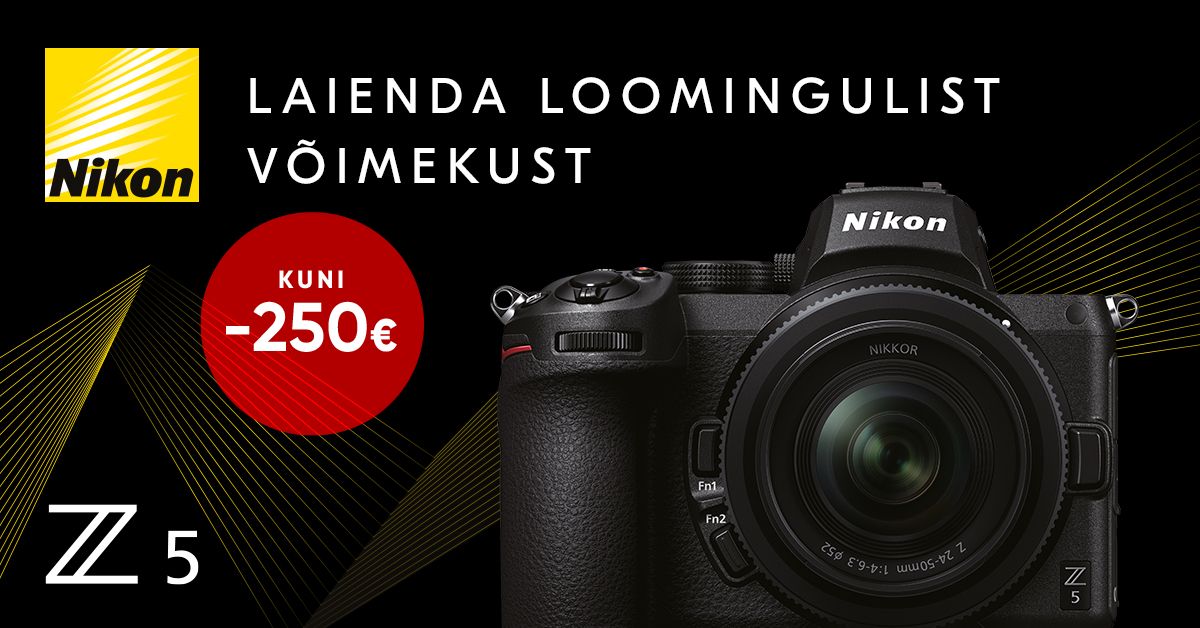 Astu täiskaader kaamerate maailma – Nikon Z 5 on kuni -250€