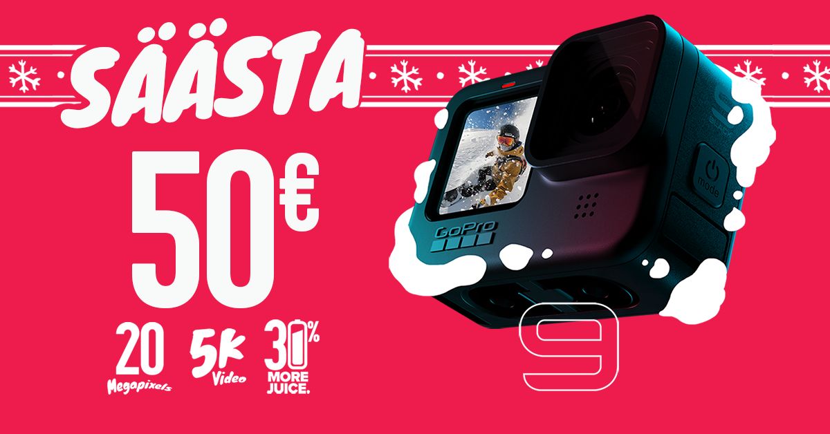 KINGIIDEE: GoPro HERO9 Black on 50€ soodsam