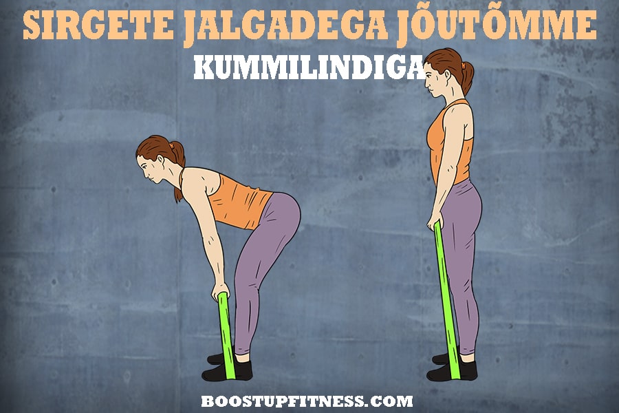 sirgete jalgadega jõutõmme kummilindiga