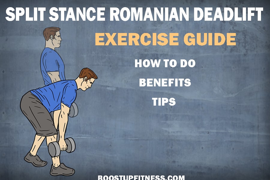 split stance Romanian deadlift