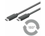 USB Cabel QNECT C 3.1 – USB C 3.1 - 1 m, black