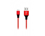 Cabel FONEX MicroUSB 1m red