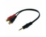 Adapter QNECT 3,5mm male - 2 x RCA female 0,2m