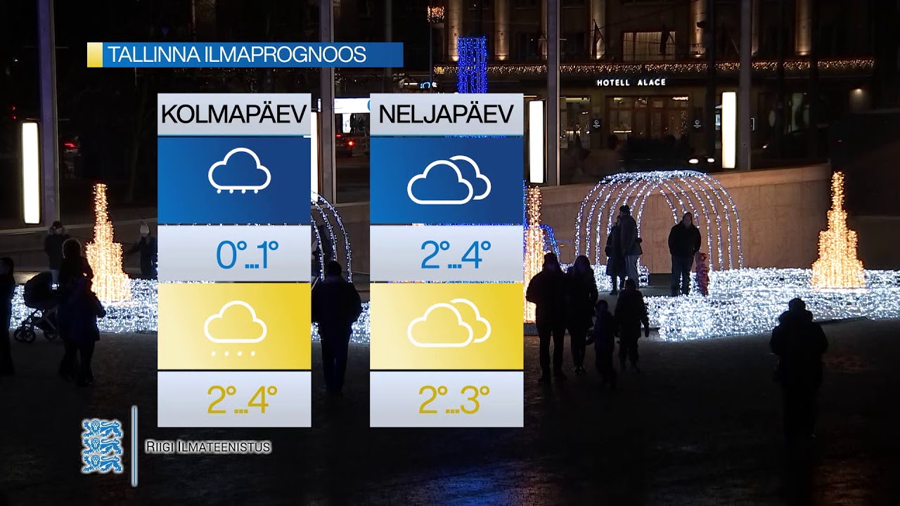 Ilmaprognoos kolmapäevaks 16. detsembriks 2020 Tallinnas