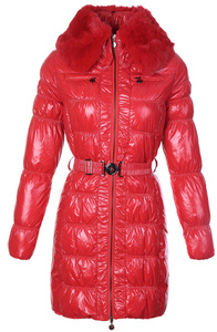 Moncler Donne Giù cappotto Zip Leading Capispalla Rosso [47c0]