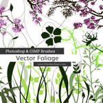 Vector Foliage-Plants Photoshop and GIMP Brushes