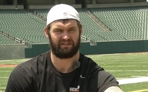 Margus Hunt in 2014,  during his first stint with the Cincinnati Bengals.