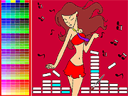 Dancing Girl Coloring