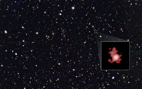 Kauge ja vana galaktika GN-z11  NASA fotol aastast 2016