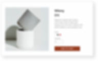 Wix online store for a ceramics store displaying a stack of small cups