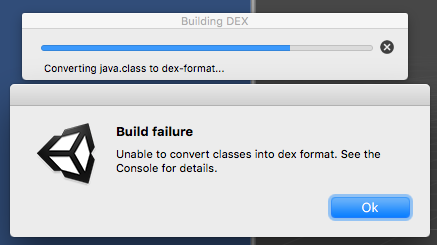 Build failure dex failure