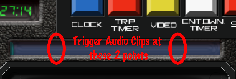 Screen capture of UI slider points to make audio trigger areas